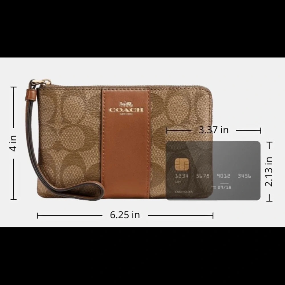 Coach Corner Zip Wristlet - Picture 3 of 6